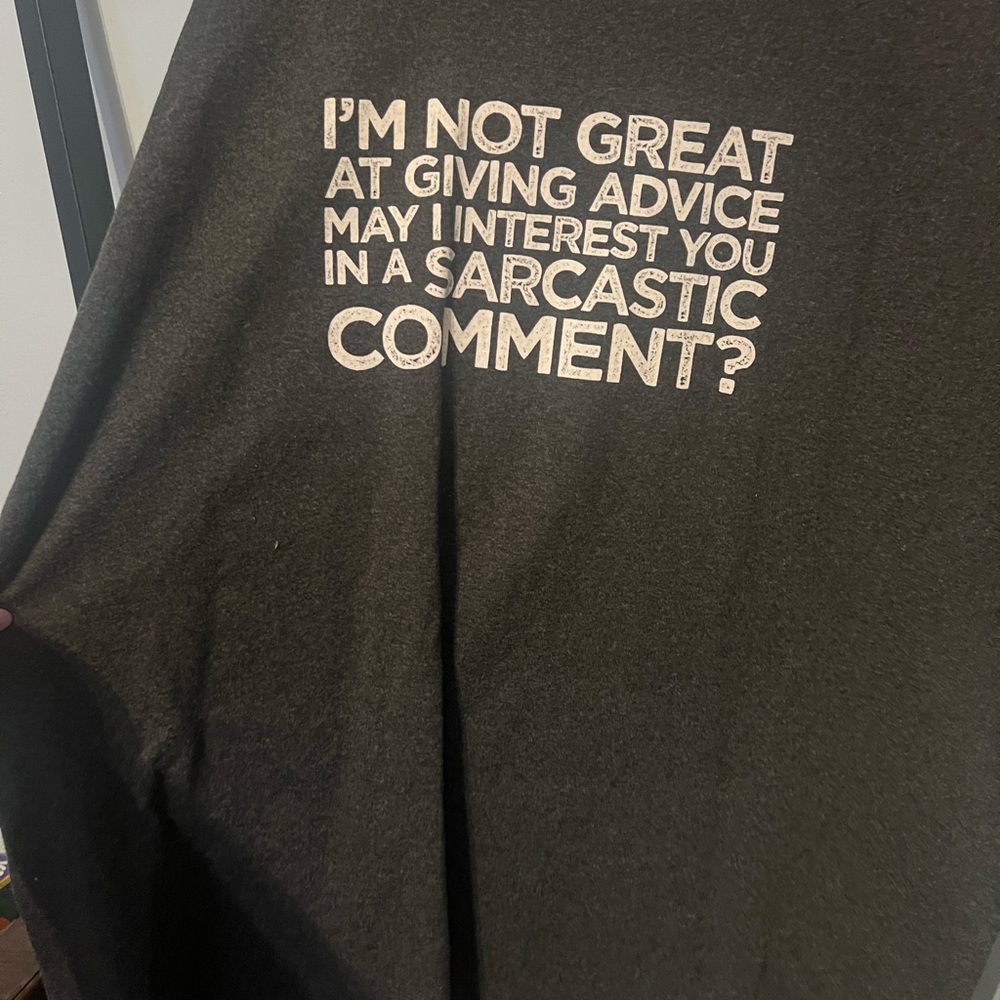 Graphic Tee with Sarcastic Comment